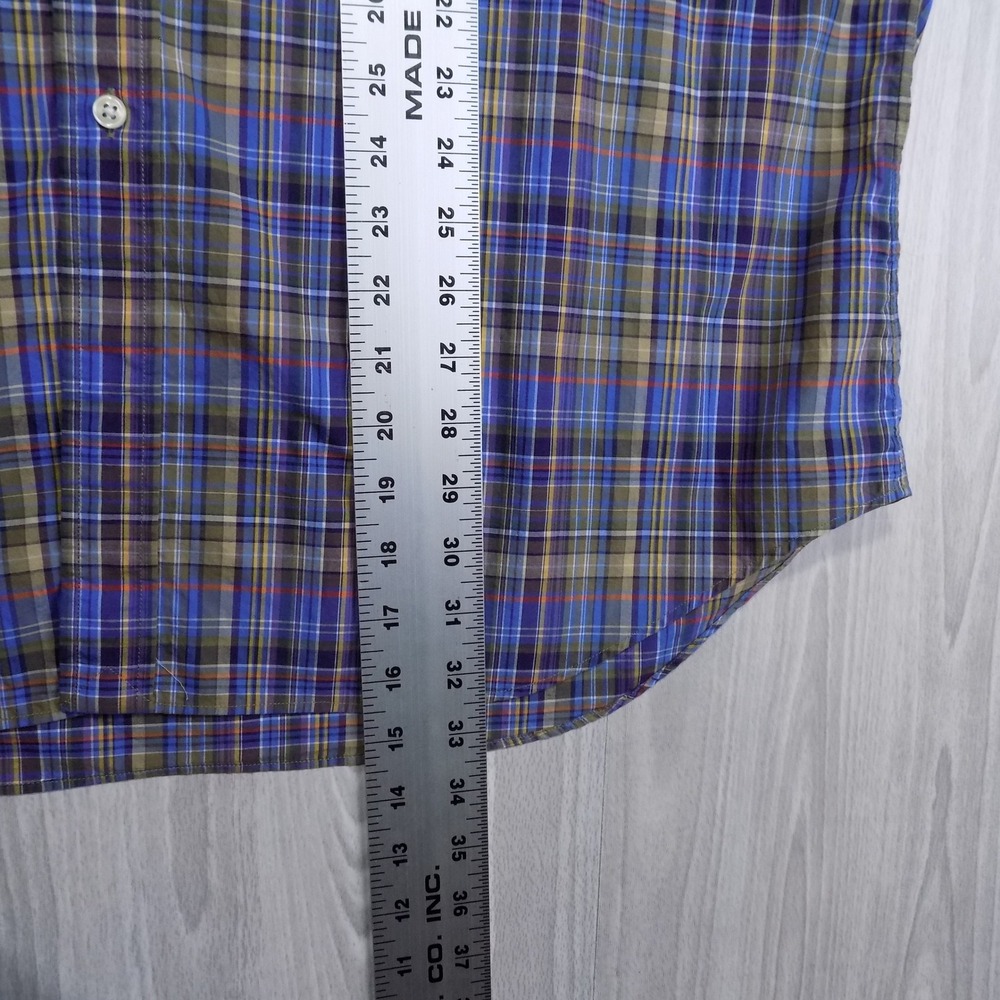 Polo Ralph Lauren Plaid Shirt Mens XL Blue Multi Button-Down Long Sleeve EUC - Picture 5 of 9